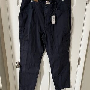 LL Bean Women’s Stretch Canvas Cargo Pants, Mid-Rise Straight-Leg Size 18 NWT